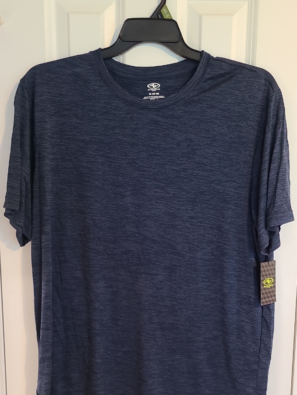 Athletic Works Men's Heather Navy Short-Sleeve Crew Tee